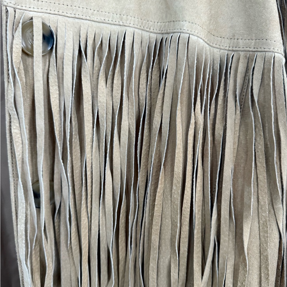 Zara Beige Leather Jacket - Picture 6 of 6